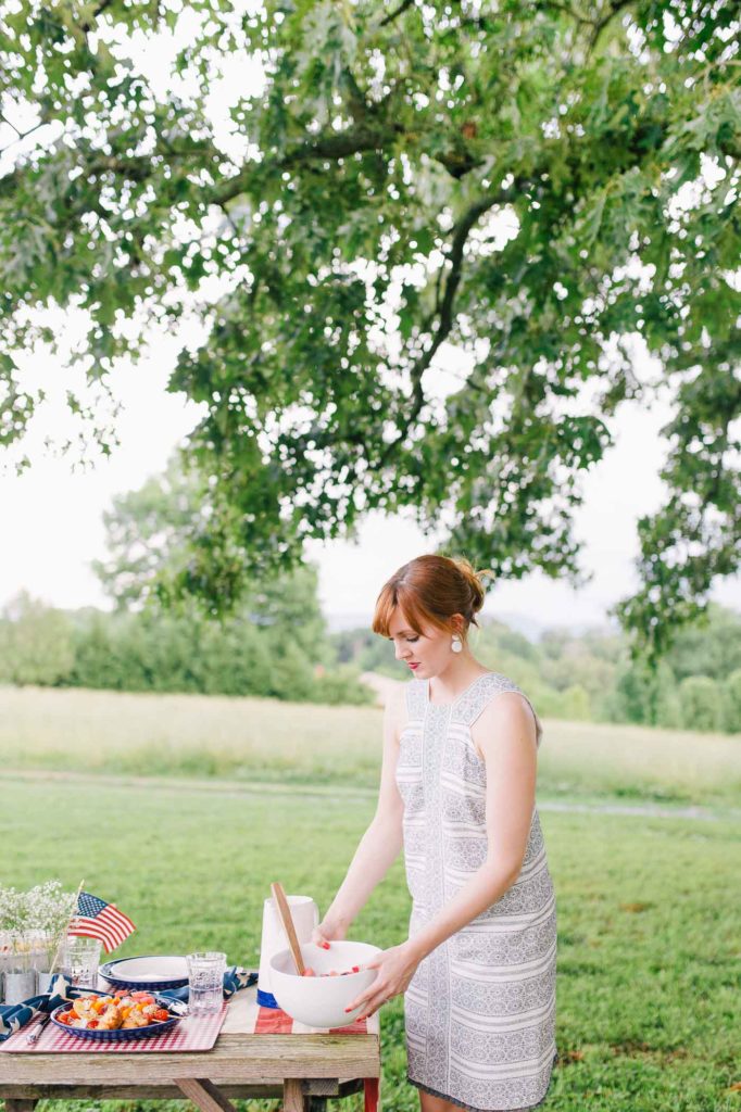 A Memorial Day picnic from menu to tablescape to attire by Lauren Cermak of the Southern Lifestyle Blog, Going For Grace.