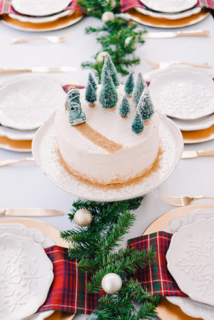 A Christmas Tree Farm Tablescape by Lauren Cermak of the Southern lifestyle blog, Going For Grace.